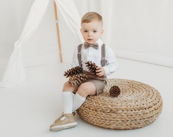 Boy linen suit, Baptism outfit, Boy easter outfit, Newborn baby boy Christening set, page boy outfit, First birthday cake smash, Ring bearer