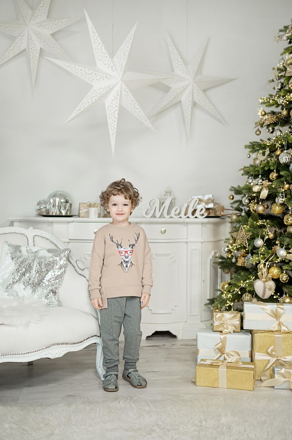 Christmas Outfit Cold Weather Sweatshirt for Kids Christmas Gift