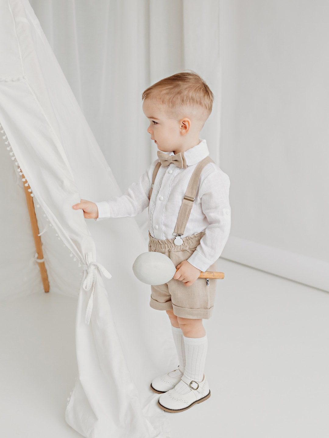 Bimbalo Boys Linen Christening Outfit 1106 main image 1