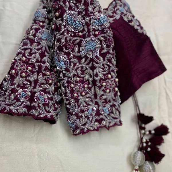 Silky Long Sleeve Blouse - Silver main image 1