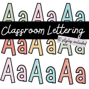Bulletin Board | Lettering Set | Pastel Colour | Elementary Classroom Decor | Classroom Display | Classroom Lettering