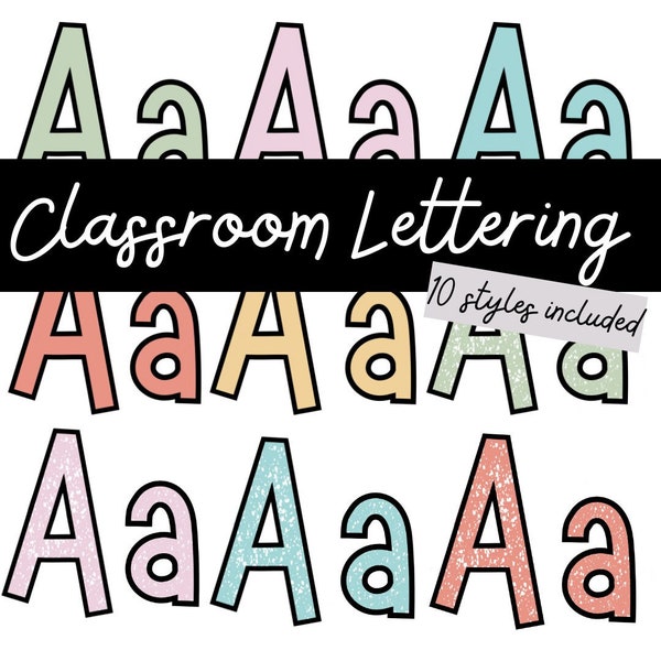 Bulletin Board | Lettering Set | Pastel Colour | Elementary Classroom Decor | Classroom Display | Classroom Lettering