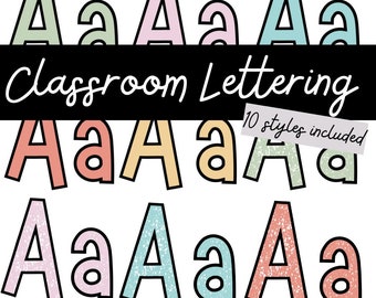 Bulletin Board | Lettering Set | Pastel Colour | Elementary Classroom Decor | Classroom Display | Classroom Lettering