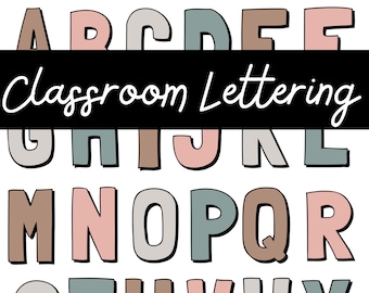 Bulletin Board Letters | Boho Classroom Decor | Classroom Display Lettering Pack | Elementary Classroom Decor | Classroom Headers