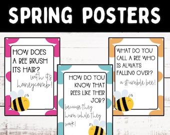 Bee Classroom Posters | Spring Classroom Decor | March Bulletin Board | April Bulletin Board | Elementary Classroom Decor