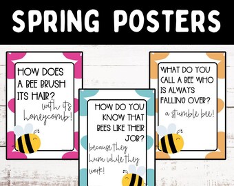 Bee Classroom Posters | Spring Classroom Decor | March Bulletin Board | April Bulletin Board | Elementary Classroom Decor