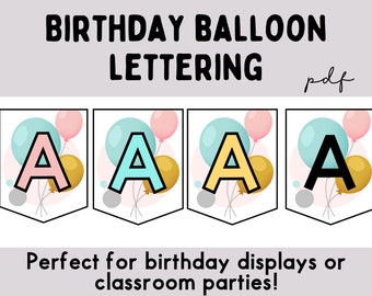 Classroom Birthday Display Lettering Set | Elementary Classroom Decor | Kindergarten Classroom | Bulletin Board Lettering | Back to School