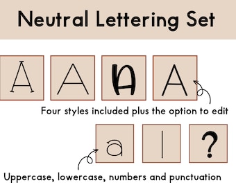 Lettrage de tableau d'affichage neutre | Classe neutre | Décor de salle de classe | Trousse de babillard | Affichage en classe