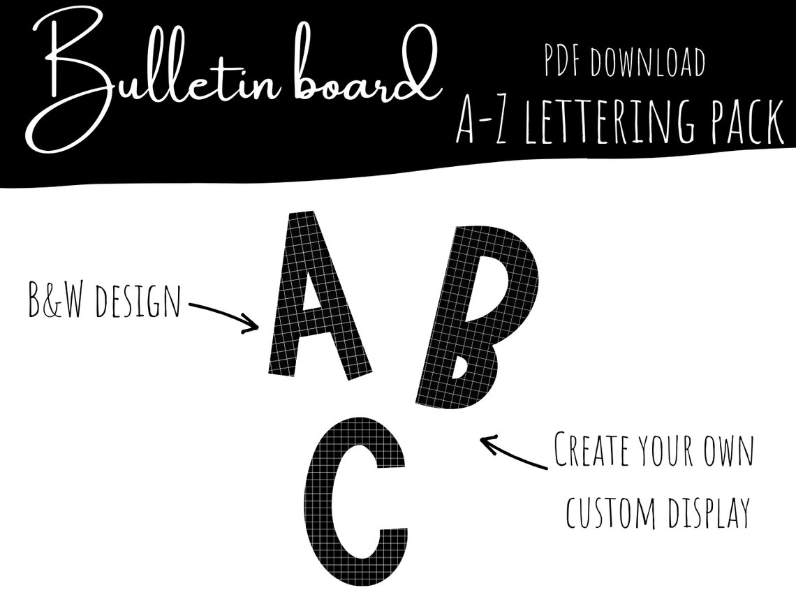 Bulletin Board Lettering Set Boho Decor Neutral Colours Etsy