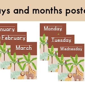 Months of the Year Poster | Days of the Week Poster | Classroom Posters | Classroom Display | Kindergarten | Early Years