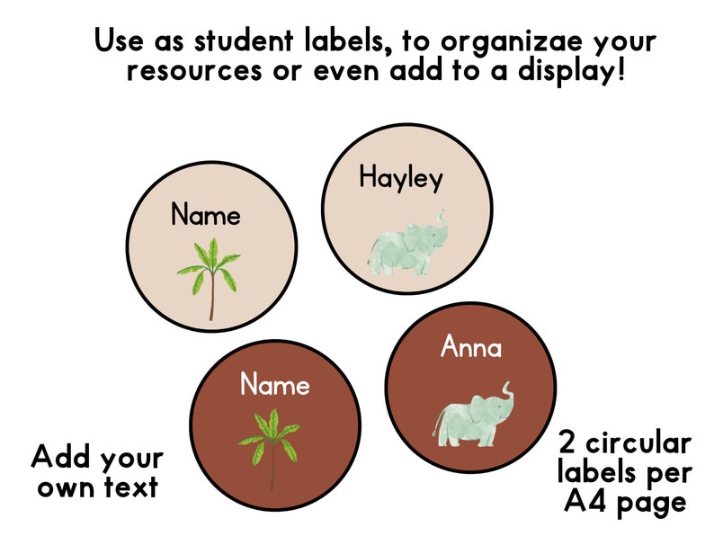 Classroom Labels EDITABLE Student Labels Tray Labels Classroom