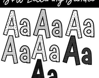 Bulletin Board Lettering BUNDLE | Classroom Display | Boho Classroom Decor | Black and White Classroom | Classroom Header | Elementary Decor