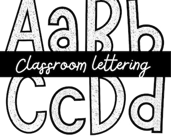 Bulletin Board | Boho Classroom Decor | Lettering Set | Neutral Classroom | Classroom Decor | Classroom Display