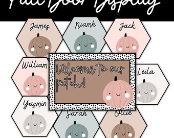 Fall Classroom Door Display | Fall Classroom Decor | Pumpkin Display | Boho Classroom Decor