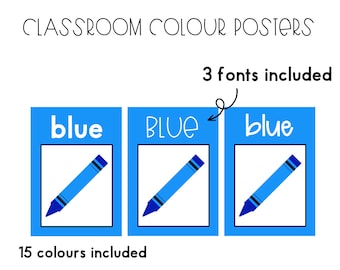 Classroom Colour Posters | Color Posters | Classroom Posters | Kindergarten Classroom | Classroom Decor | Bulletin Board
