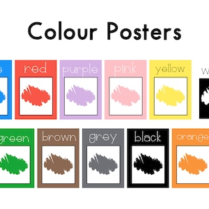 Classroom Colour Posters | Color Posters | Classroom Posters | Kindergarten Classroom | Classroom Decor | Bulletin Board