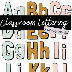 Bulletin Board | Lettering Set | Classroom Decor | Classroom Display | Boho Classroom Decor | Classroom Lettering