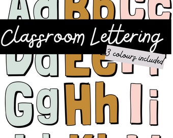 Bulletin Board | Lettering Set | Classroom Decor | Classroom Display | Boho Classroom Decor | Classroom Lettering
