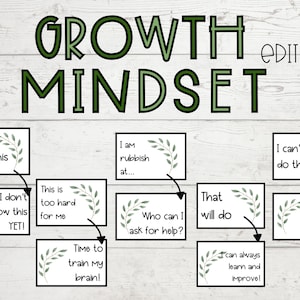 Growth Mindset Display | Positive Mindset | Classroom Display | Classroom Decor | Plant Classroom | Inspirational Poster
