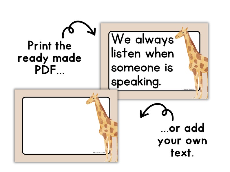 Classroom Rules Posters EDITABLE Expectations Classroom Decor Bulletin ...