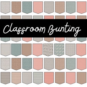 Classroom Bunting | Elementary Classroom Decor | Classroom Display | Bulletin Board Accessories | Boho Classroom
