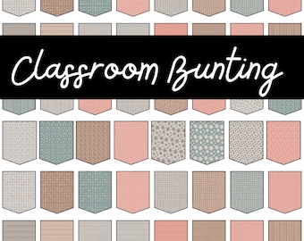 Classroom Bunting | Elementary Classroom Decor | Classroom Display | Bulletin Board Accessories | Boho Classroom