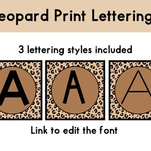 Bulletin Board Lettering | Cute Leopard Print | Classroom Decor | Classroom Display | Neutral Classroom