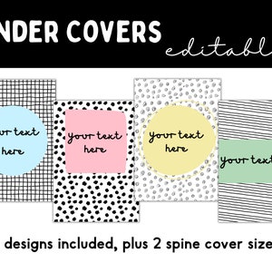 Binder Covers *Editable* | Binder Cover Printable Template | Classroom Organization | Classroom Decor | Book Covers