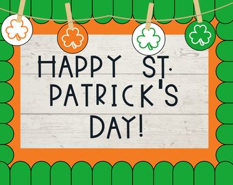 St. Patrick's Day Bulletin Board Kit | March Bulletin Board | Saint Patrick's Day Display | Classroom Display