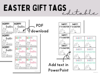 Easter Gift Tags EDITABLE | Student Gift Labels | Elementary Classroom | Easter Teacher Presents