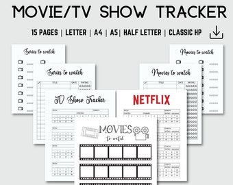 Printable PlannersTN Insert Netflix Disney+ and Hulu Tracker GoodNotes Templates TV ShowSeries Episode Tracker Shows I'm Watching