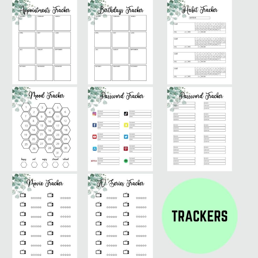 37 Page Printable Life Planner Binder Ultimate Life Bundle Etsy