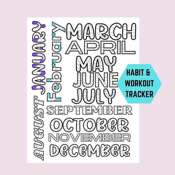 Printable Workout Tracker Habit Tracker Daily Fitness Planner | Etsy