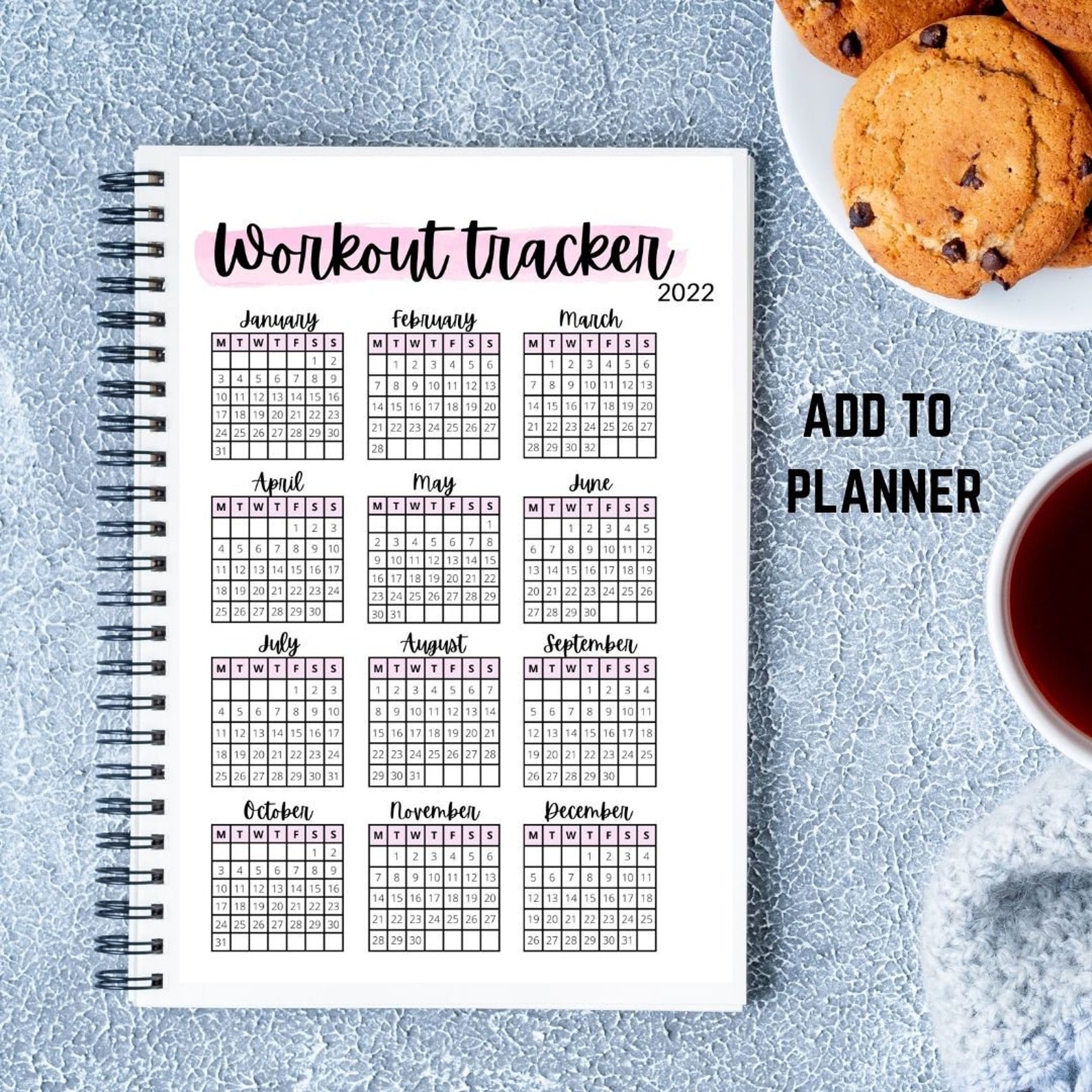 Printable Fitness Tracker Template Bundle Wellness Journal - Etsy