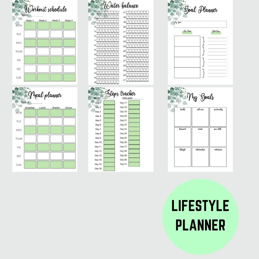 37 Page Printable Life Planner Binder Ultimate Life Bundle Etsy