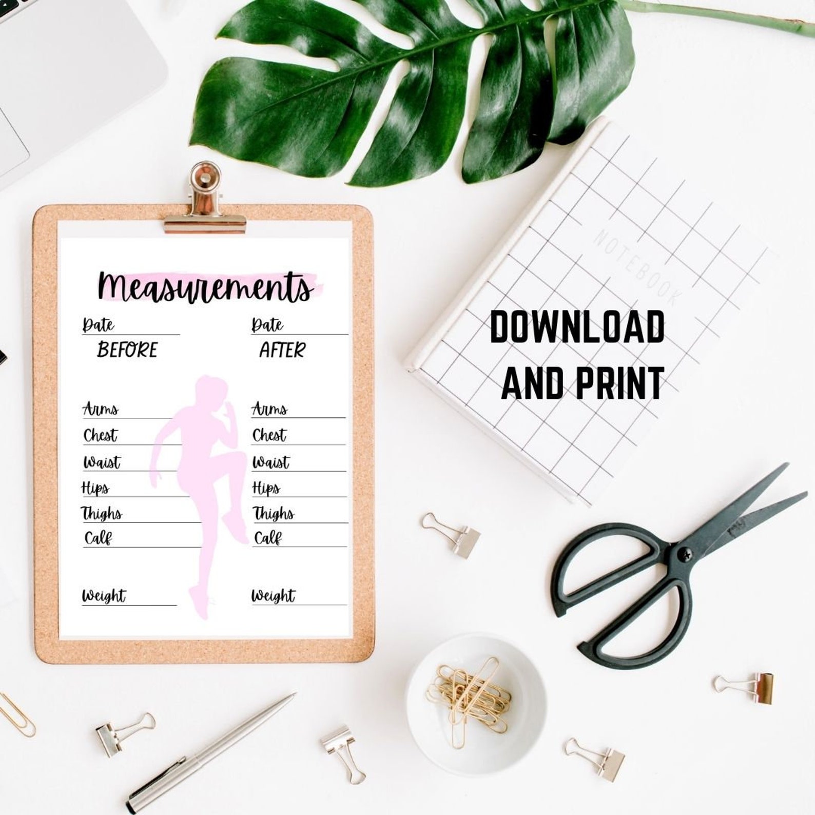 Printable Fitness Tracker Template Bundle Wellness Journal - Etsy