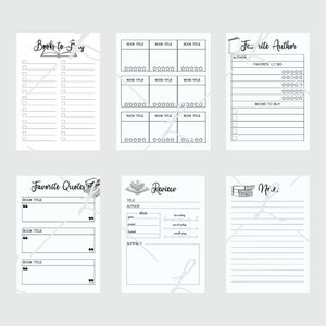 Printable Book Journal Bundle Reading Tracker Journal Book | Etsy
