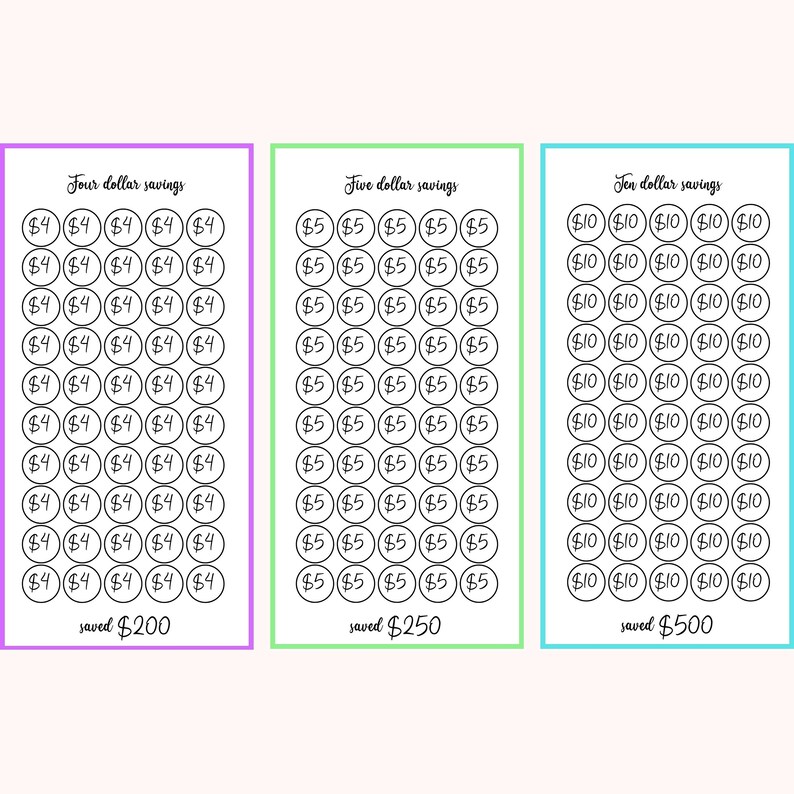 Printable A6 Savings Challenge Bundle A6 Money Challenge Cash - Etsy UK