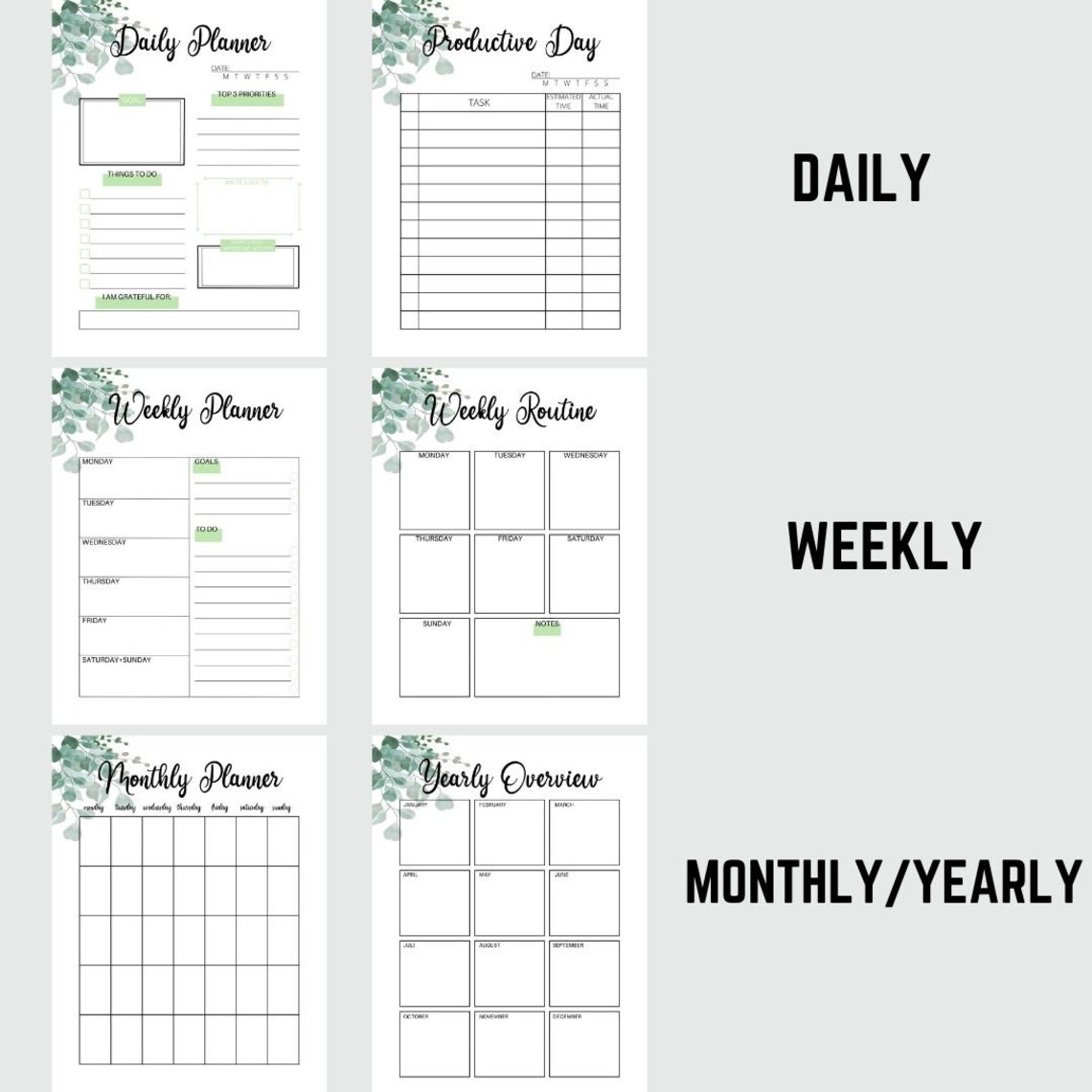 37 Page Printable Life Planner Binder Ultimate Life Bundle Etsy