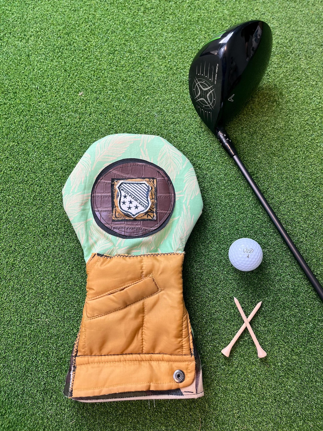CF Yellow PU Beach in Cup Driver Headcover main image 1