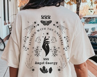 222 Angel Number Shirt Angel Numbers Shirt 222 Angel Number Angel Numbers Angel Aesthetic Spirituality Shirt Manifest Shirt Good Energy