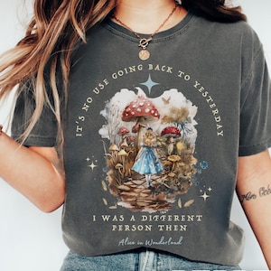 Vintage Alice Alice in Wonderland Shirt Book Shirt Bookish Things Alice in Wonderland Literary Shirt Reading Shirt Light Academia