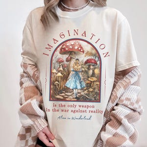 Vintage Alice Alice in Wonderland Shirt Book Shirt Bookish Things Alice in Wonderland Literary Shirt Reading Shirt Light Academia