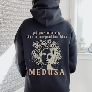 Medusa Snake Sweater Greek Mythology Greek Apparel Medusa Shirt Greek Goddess Medusa Costume Snake Hoodie Medusa Hoodie Dark Academia