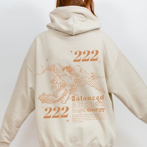 Numero angelo felpa con cappuccio numeri angelo felpa con cappuccio spirituale felpa numero angelo camicia 222 regalo angelo 222 numero angelo celeste felpa con cappuccio camicia mistica