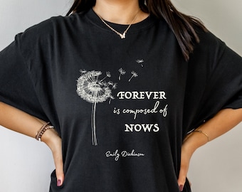 Emily Dickinson Dandelion Shirt Library Shirt Literature Shirt Literary Shirt Poet Shirt Library T Shirt Cottage Core Shirt Dark Academia