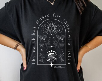 Camisa poeta Shakespeare camiseta literatura camisa mística camisa librero camisas setas camisa luz academia brujería camiseta celestial