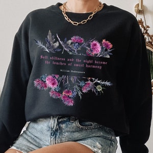 Shakespeare Sweatshirt Shakespeare Zitat Dark Academia Hoodie Dark Cottagecore Bookish Sweatshirt Goblincore Pullover Alt Clothing