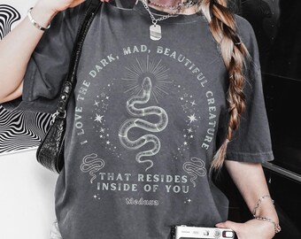 Medusa Maglietta Medusa Maglietta Letteratura Colori Comfort Abiti Gotici Abiti Goth Abbigliamento Dark Academia Maglietta Serpente Fanculo il Patriarcato