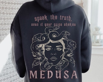 Medusa Hoodie Snake Hoodie Medusa Snake Sweater Grekisk mytologi Grekiska kläder Medusa-skjorta Grekisk gudinna Medusa-kostym Dark Academia